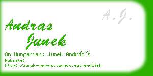 andras junek business card